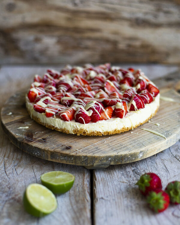 Limoen Cheesecake Met Aardbeien En Witte Chocolade Zoete Zusjes